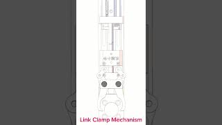 Link Clamp Mechanism mechanisms machine design solidworks [upl. by Atnad564]