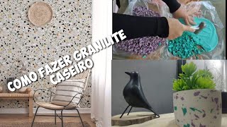 COMO FAZER GRANILITE CASEIRO  FAÇA ISSO E DECORE VASOS E PAREDES  ARTESANATO GRANILITE CASEIRO [upl. by Bohi577]