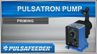 Pulsafeeder PULSAtron Series Metering Pumps  Priming your pump [upl. by Ioves]