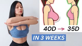 COMPLETE workout to reduce oversized breasts in 3 weeks lose fat lift sagging for perkier shape [upl. by Abdul]