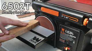 WEN 6502T Disk and Belt Sander Unboxing Assembly Test and Review [upl. by Pape871]