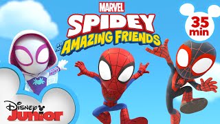 Spideys Best Moments  Compilation  Marvels Spidey and his Amazing Friends  disneyjunior [upl. by Joelie]