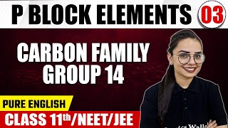 P BLOCK ELEMENTS 03  Carbon Family  Group 14  Chemistry  Pure English  Class 11thNEETJEE [upl. by Nived]