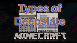 Minecraft Types of Deepslate [upl. by Zeugirdor]