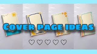 Easy Cover Page Ideas for School Projects ☀️🌙✨🌈 [upl. by Llerrad496]