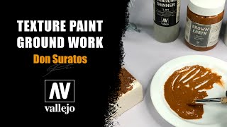 TEXTURE PAINT GROUNDWORK with VALLEJO quotDIORAMA EFFECTSquot [upl. by Igal]