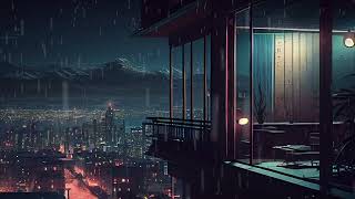 Chill out to lofi beats and the sound of rain on the rooftop after a long day 🌌 beats to chillrelax [upl. by Ocramed]