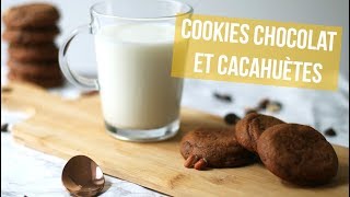 RECETTE  Cookies chocolat et cacahuètes [upl. by Ahsilahs]