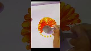 Chamach se flower 🌻  new technique👍🧠drawing art painting flowers diy [upl. by Hsur]