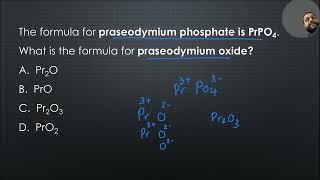 Writing the Formula of Ionic Compound praseodymium Oxide [upl. by Adnohser]