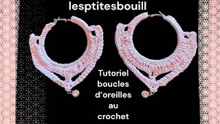 comment faire des boucles doreille au crochet facile et rapide [upl. by Merce]