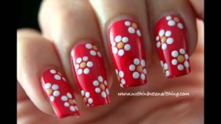 Diseño De Uñas Con Flores Paso A Paso [upl. by Nevarc]