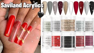 Saviland Acrylics Review  Encapsulated Glitters  Acrylic Tutorial For Beginners [upl. by Dellora]