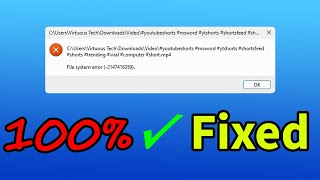 Fixing File System Error 2147416359 In Windows 1110 [upl. by Allred]