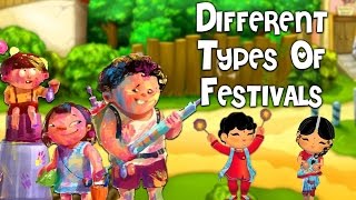 Different Types Of Festivals  Pre School Learning and Kids Education [upl. by Epoh]