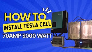 How To Install Tesla Cell With Tesla HLE 6KW Inverter 70 Amp 3000 Watt [upl. by Aural298]