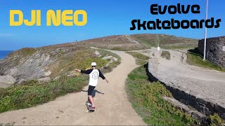 Ever been to Headland Newquay 🛸 DJI Neo 🛹 Evolve Skateboards [upl. by Aimit]