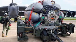 Loading Weird Rotary Missile Launcher Into Massive US B52 [upl. by Oneal]