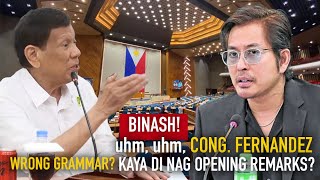 GANITO SI PRESIDENT DUTERTE SUMAGOT SA TANONG NI CONG FERNANDEZ DURING QUADCOMM HEARING duterte [upl. by Birck]