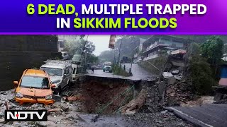 Sikkim Floods  6 Dead 1200 Tourists Stranded In Sikkim After Cloudburst Triggers Flash Floods [upl. by Ysnap]