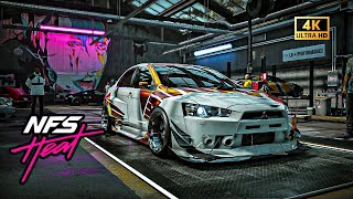 800HP Mitsubishi Lancer Evo X  NFS Heat  Gameplay 4K [upl. by Odlauso]