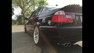 BMW E46 Muffler Delete Fly By [upl. by Kcajyllib]