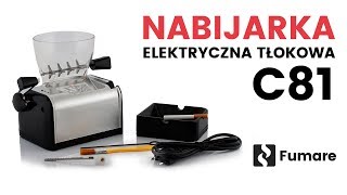 NABIJARKA TŁOKOWA ELEKTRYCZNA DO GILZ PAPIEROSOWYCH MODEL C81 [upl. by Georgianne74]