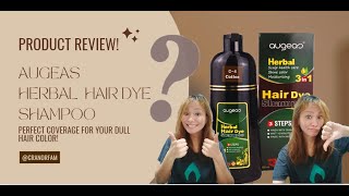 Product Review for Augeas Herbal Hair Dye Shampoo Coffee Hair Color 500ml [upl. by Beeck]