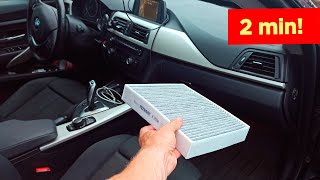 How To Replace Cabin Air Filter BMW F30 F31 F32 F33 F34 F20 replacement [upl. by Yknarf]