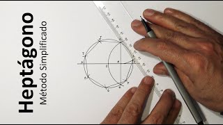 Como dividir uma circunferência em 7 partes iguais  Como Desenhar um Heptágono  Modo Simplificado [upl. by Melc]