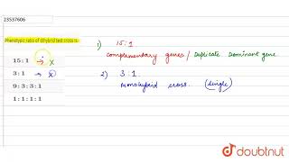 Phenotypic ratio of dihybrid test cross is [upl. by Bevash]