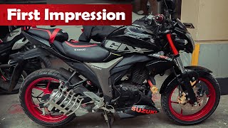 My Gixxer Monotone First Impression  Gixxer Modify 02 [upl. by Bergerac]