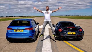 DRAG RACE AUDI RS3 vs ALFA ROMEO 4C [upl. by Tichonn72]