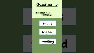 ED amp ING endings Quiz – English Grammar Test  shorts [upl. by Norehs]