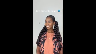 How To Butterfly Braid Ponytails butterflybraids pigtails howtobraid easybraids braidmiracle [upl. by Axia362]