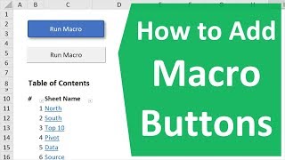 How to Create Macro Buttons in Excel Worksheets [upl. by Clie]