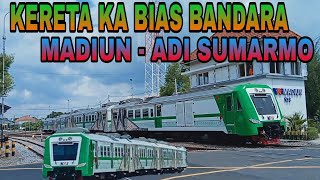 KERETA KA BIAS BANDARA KRDI BERANGKAT UPDATE LANJUT MADIUN LINTAS KE ADI SUMARMO TUJUAN SPESIAL [upl. by Eentruok]