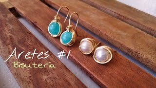 💎Aretes y pendientes de Zarcillos en alambre enrollado ✨ Bisutería amp Alambrismo  Diy Cute [upl. by Clementina623]