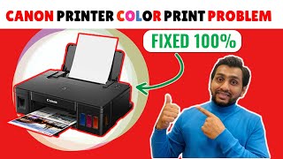 Canon printer color ink problem  Canon g1010 not printing color  Canon printer color problem [upl. by Latnahs929]