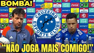 FERNANDO DINIZ FICOU FURIOSO E EXPULSOU JOGADOR DO ELENCO DO CRUZEIRO NOTICIAS CRUZEIRO [upl. by Arocet456]