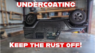 Undercoating a Jeep for winter road salt [upl. by Hirai991]