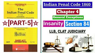 SECTION 84 OF IPC WITH CASE LAWS  Act of a person of unsound mind under IPC for PCSJ LLB [upl. by Zaraf]