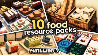 10 tasty food resource packs  minecraft 120 🥐🍰 ✧˚ [upl. by Anot]