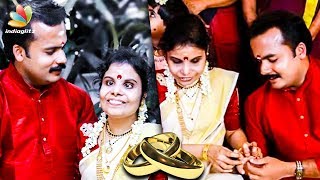 Singer Vaikom Vijayalakshmi gets Engaged to Mimicry Artist Anoop  Hot Cinema News [upl. by Nonnaihr716]