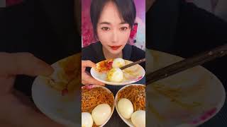 Eating Challenge Eggs Noodles Mukbang mukbang shorts [upl. by Anneyehc589]