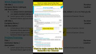 Best Professional Resume Format [upl. by Letitia54]