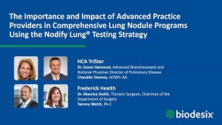 Importance of APPs in Comprehensive Lung Nodule Programs Using the Nodify Lung® Testing Strategy [upl. by Kcinomod26]