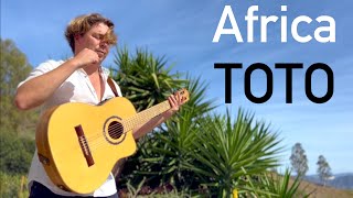 Toto  Africa  Acoustic Guitar Cover on Classical Fingerstyle Guitar [upl. by Anaitak912]