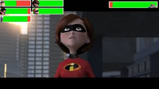 The Incredibles amp Frozone vs Omnidroid v10 with healthbars [upl. by Enovaj378]