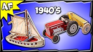 RARE LEGO ANTIQUES 1942 Sailship amp 1949 Tractor Review [upl. by Atiek52]